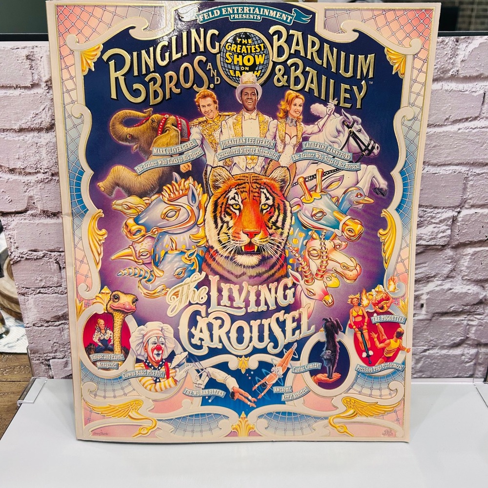 Ringling Bros Barnum Bailey Circus Program 1999 Signed Living Carousel‎ 129th Ed